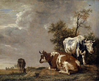 Tre mucche in un prato - Paulus Potter — vista dell’opera