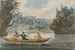 Due Indiani e un uomo bianco in una canoa - Pavel Petrovich Svinin — vista dell’opera