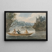Due Indiani e un uomo bianco in una canoa - Pavel Petrovich Svinin — quadro incorniciato alla parete