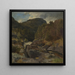 Paesaggio con cascata - Hans Gude — quadro incorniciato alla parete