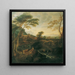 Paesaggio con Khen al pascolo - Josef Faistenberger — quadro incorniciato alla parete