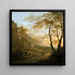 Paesaggio con viaggiatori che riposano e una carretta con buoi - Jan Both — quadro incorniciato alla parete