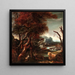 Paesaggio con figure - Seguace di Salvator Rosa — quadro incorniciato alla parete