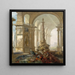 Paesaggio con interno di palazzo - Johan Pasch l'aîné — quadro incorniciato alla parete