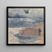 Paesaggio con un uomo sulla spiaggia - William Collins — quadro incorniciato alla parete