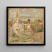 Paesaggio con un piccolo cane La Comelle - Tadeusz Makowski — quadro incorniciato alla parete