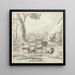 Paesaggio con un gregge di pecore vicino a un albero - Jan van der Meer il Giovane — quadro incorniciato alla parete