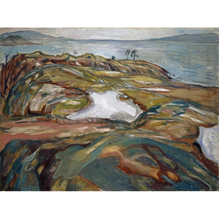 Paysage côtier - Edvard Munch | Reproduction Tableau Décoration murale affiche copie