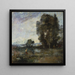 Paesaggio estivo - Jean-Baptiste-Camille Corot — quadro incorniciato alla parete