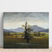 Riproduzione del dipinto Paesaggio di un villaggio nella luce del mattino - Caspar David Friedrich