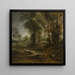Paesaggio serale con carrello di legno - Peter Paul Rubens — quadro incorniciato alla parete