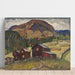 Riproduzione del dipinto Paesaggio estivo con pascoli, studio del nord della Norvegia - Anna Boberg