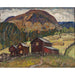 Riproduzione del dipinto Paesaggio estivo con pascoli, studio del nord della Norvegia - Anna Boberg
