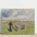 Riproduzione del dipinto di contadine che raccolgono erbe, Éragny - Camille Pissarro