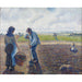 Riproduzione del dipinto Paesani nei campi, Éragny - Camille Pissarro