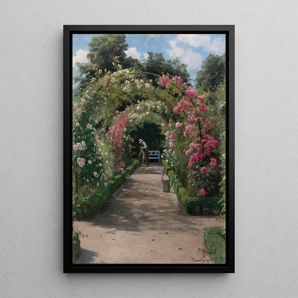 Dans le jardin - Peder Mønsted — quadro incorniciato alla parete