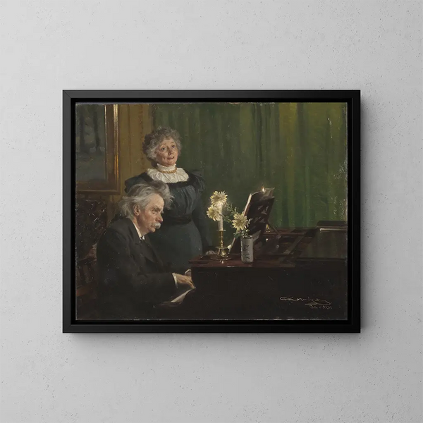 Edvard Grieg e Nina Grieg - Peder Severin Krøyer — quadro incorniciato alla parete