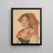Testa di una ragazza di Civita d'Antino in costume regionale Catarinella - Peder Severin Krøyer — quadro incorniciato alla parete
