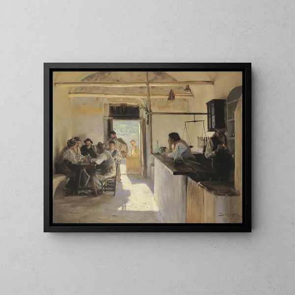 Osteria a Ravello - Peder Severin Krøyer — quadro incorniciato alla parete