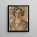 Ritratto di donna probabilmente Anna Vilhelmine Johanne Dorthea Halberg sposò Bjørner più tardi Larsen - Peder Severin Krøyer — quadro incorniciato alla parete