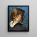 Ritratto di una giovane donna di profilo - Peder Severin Krøyer — quadro incorniciato alla parete
