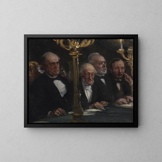 Gruppo di ritratti - Peder Severin Krøyer — quadro incorniciato alla parete