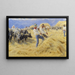 Battage nelle Abruzzi, Civita d'Antino - Peder Severin Krøyer — quadro incorniciato alla parete