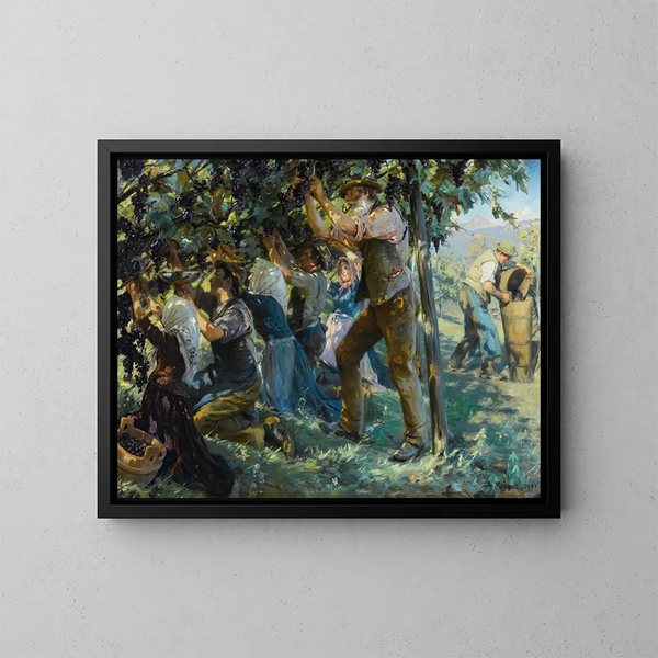 Raccolta del vino in Tirolo - Peder Severin Krøyer — quadro incorniciato alla parete