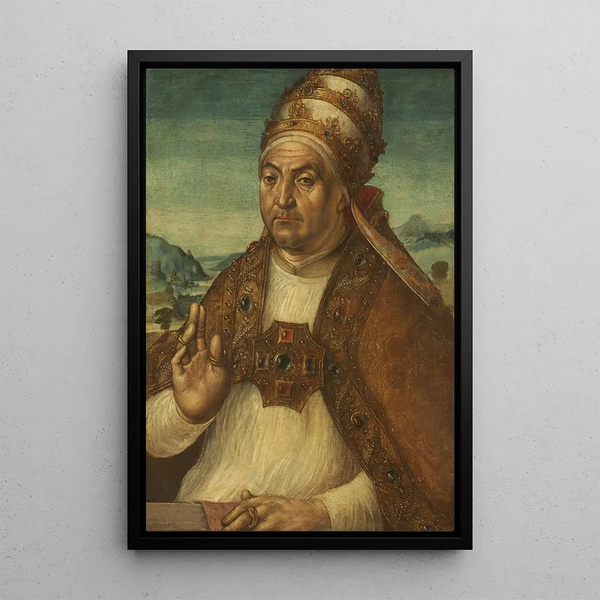 Portrait du pape Sixte IV della Rovere - Pedro Berruguete — quadro incorniciato alla parete