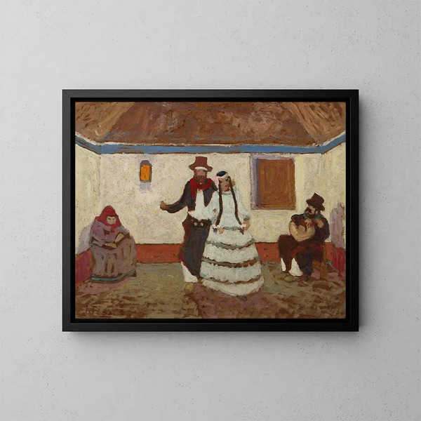 Danza al ranch - Pedro Figari — quadro incorniciato alla parete