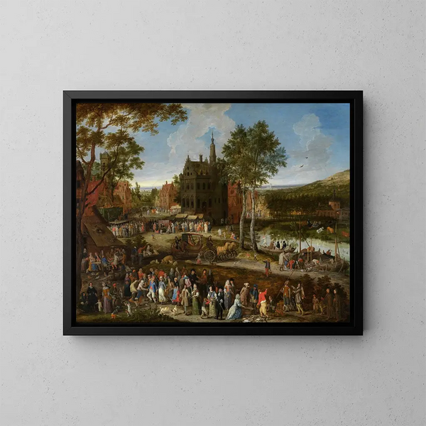 Kermesse fiamminga - Peeter Gijsels — quadro incorniciato alla parete