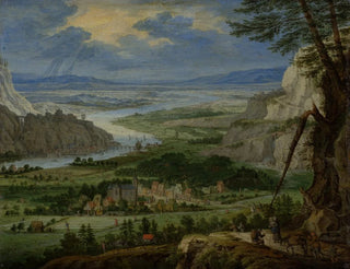 Paesaggio fluviale con viaggiatori - Peeter Gijsels — vista dell’opera