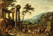 Un paesaggio italianizzante con una scena di mercato - Peeter van Bredael — vista dell’opera
