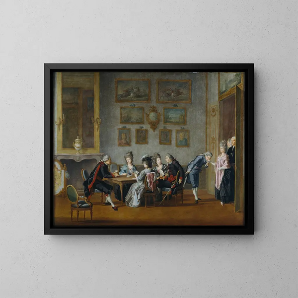 Festa di carte da Elis Schrderheim - Pehr Hilleström — quadro incorniciato alla parete