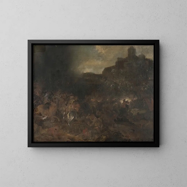 Paesaggio con i Lapponi - Pehr Hilleström — quadro incorniciato alla parete