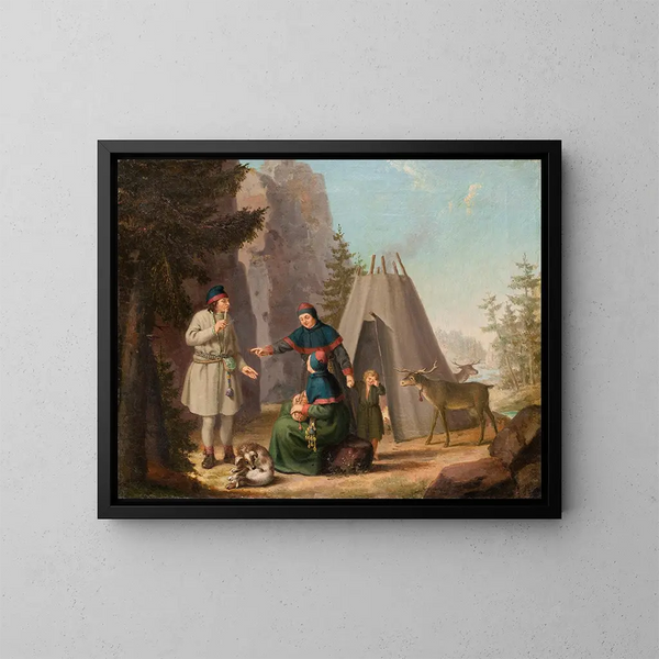 I costumi dei Lapponi - Pehr Hilleström — quadro incorniciato alla parete