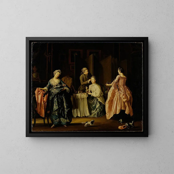 La Toilette du matin - Pehr Hilleström — quadro incorniciato alla parete