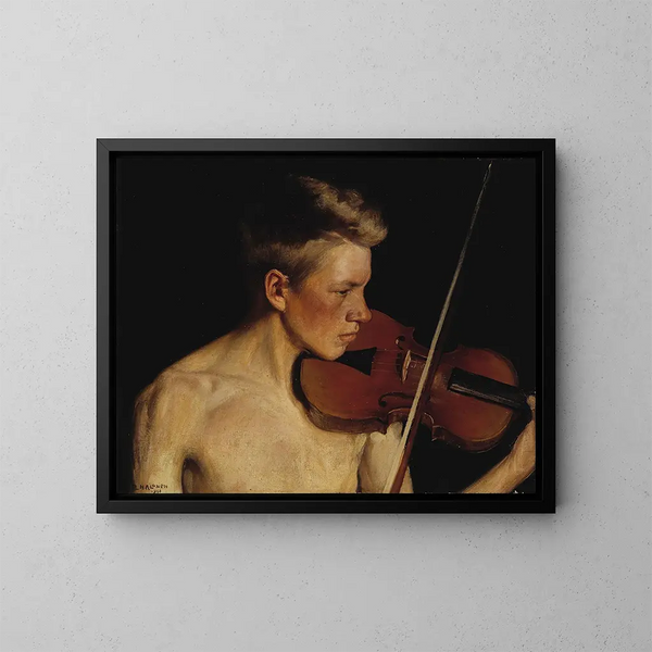 Le Violoniste - Pekka Halonen — quadro incorniciato alla parete