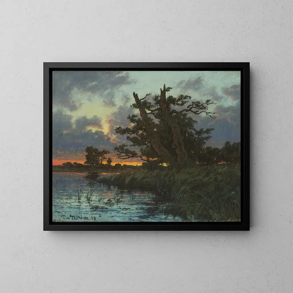 Paesaggio dopo il tramonto - Per Ekström — quadro incorniciato alla parete
