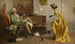 Peg Woffington che rende visita a un amante dei gatti eccentrico - Percy Thomas Macquoid — vista dell’opera