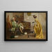 Peg Woffington che rende visita a un amante dei gatti eccentrico - Percy Thomas Macquoid — quadro incorniciato alla parete