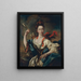 Ritratto di una donna con gli attributi di Diana - Pere Crusells — quadro incorniciato alla parete