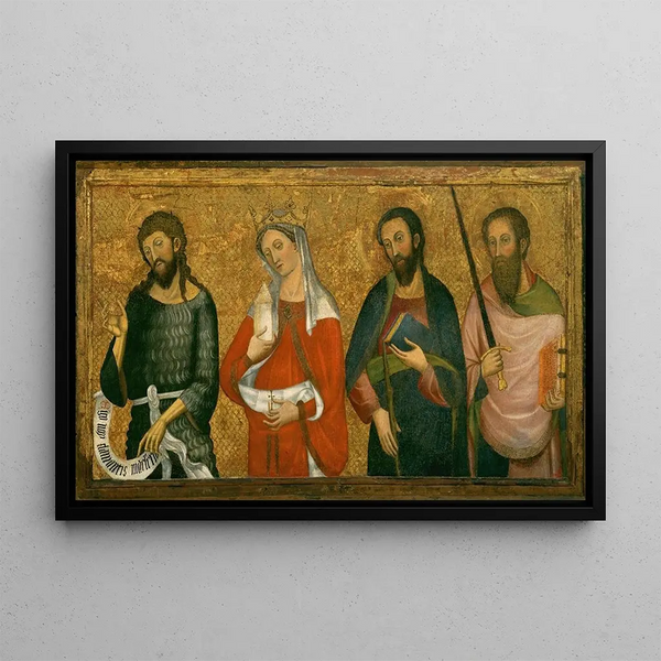 Pere Serra - Saint John the Baptist Saint Mary Magdalene Saint James the Less and Saint Paul.webp
