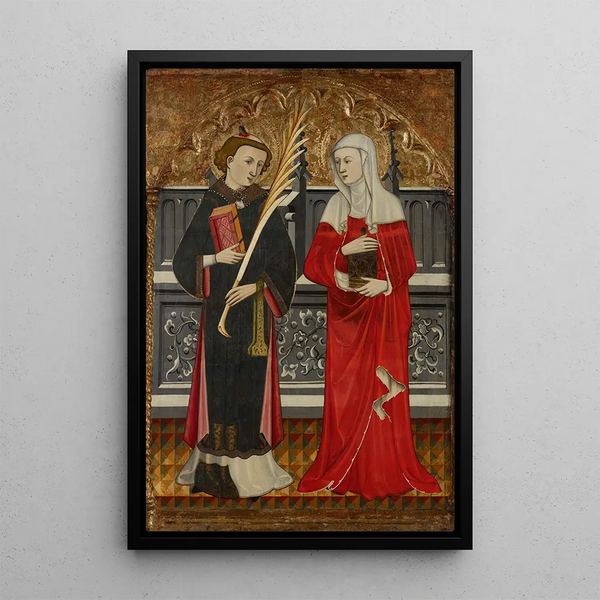 Saint Étienne et Sainte Marie-Madeleine - Pere Vall — quadro incorniciato alla parete