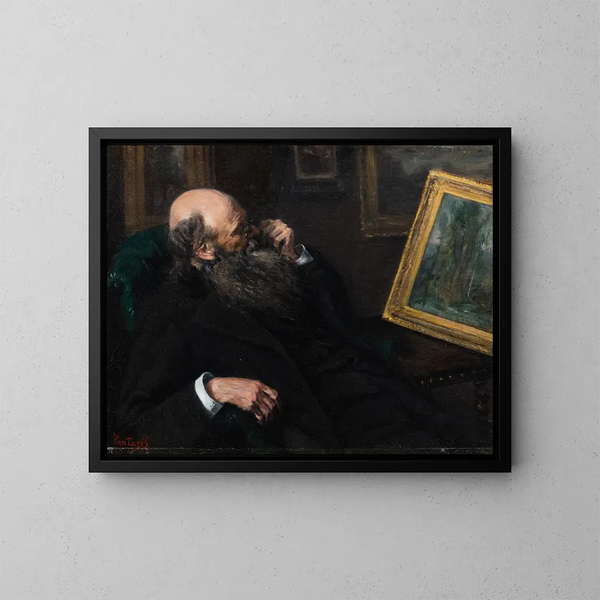 Il conoscitore d'arte - Pericles Pantazis — quadro incorniciato alla parete