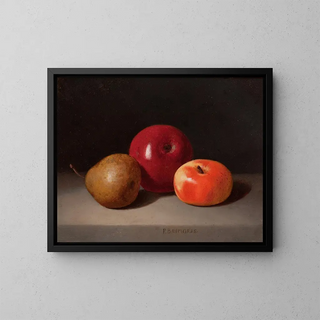 Nature morte con frutta - Peter Baumgras — quadro incorniciato alla parete