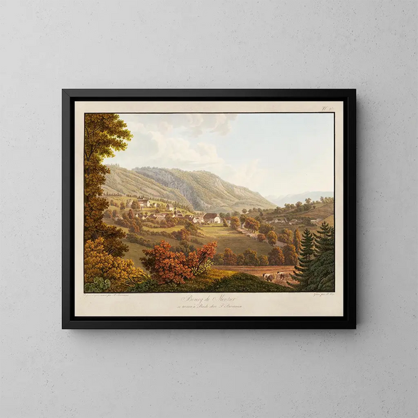 Bourg de Moutier - Peter Birmann — quadro incorniciato alla parete