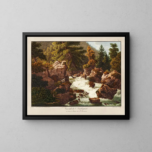 Cascata dell'Anabaptista - Peter Birmann — quadro incorniciato alla parete