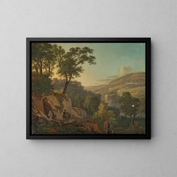 Paesaggio vicino a Tivoli - Peter Birmann — quadro incorniciato alla parete