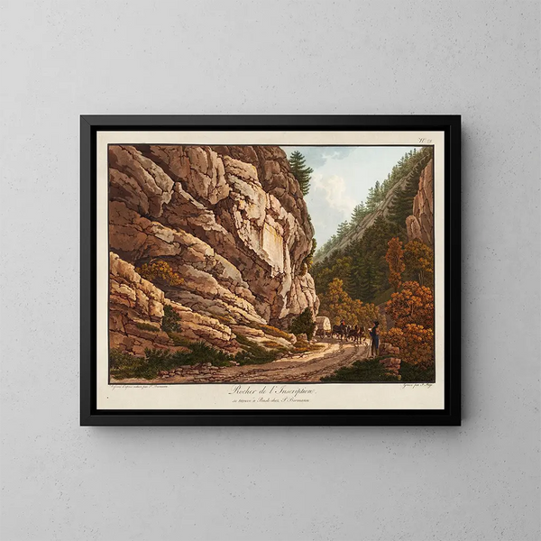 Rocher de l'Inscription - Peter Birmann — quadro incorniciato alla parete